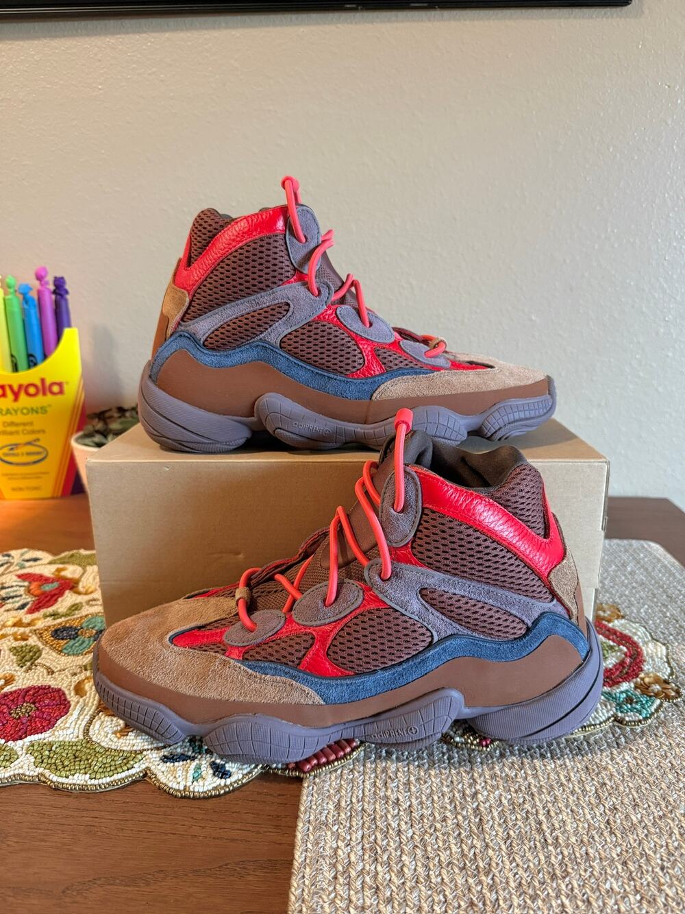 adidas Yeezy 500 High Sumac Brown Red GW2874 Taupe Black Tyrian Mist Slate 700